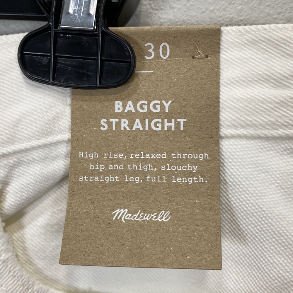 Madewell baggy straight white distressed - Picture 2 of 8